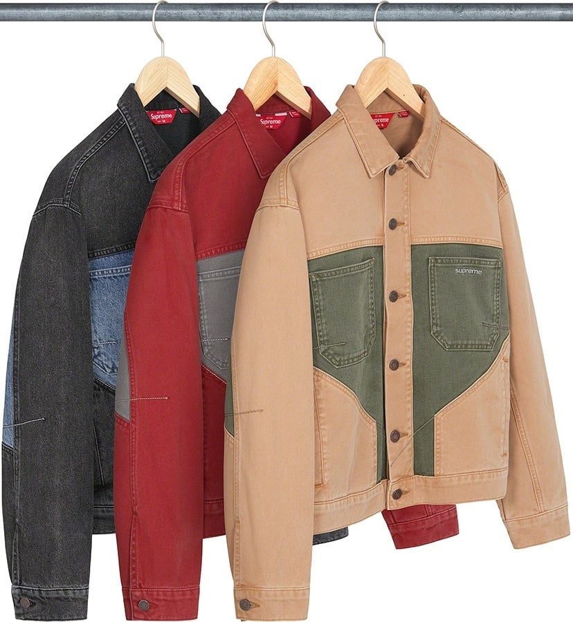 2-Tone Paneled Denim Jacket